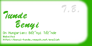 tunde benyi business card